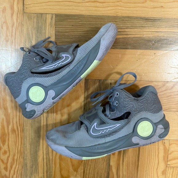 Nike KD 15 Kevin Durant Basketball Shoes Gray/Volt Air Zoom Men Size 12 - Picture 1 of 11